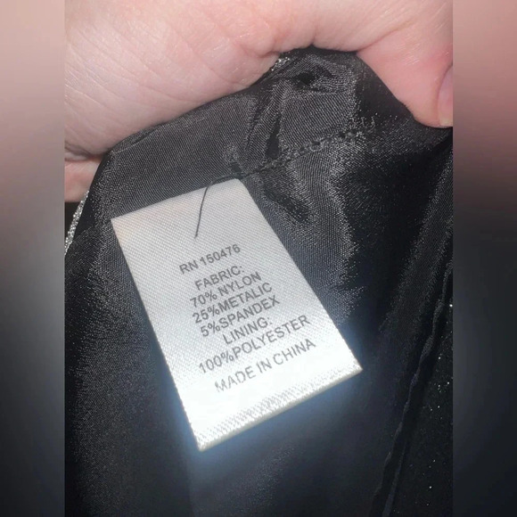 Crosby Mollie Burch Silver Sparkly Halter Dress Size‎ M Money Classic Party NYE - Picture 11 of 16